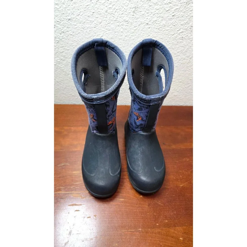 Bogs Kids Insulated Waterproof‎ Dinosaur Print Neoprene/ Rubber Boots Size 11